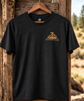 Seven Devils Cigars logo T-shirt in charcoal gray, showing the front design